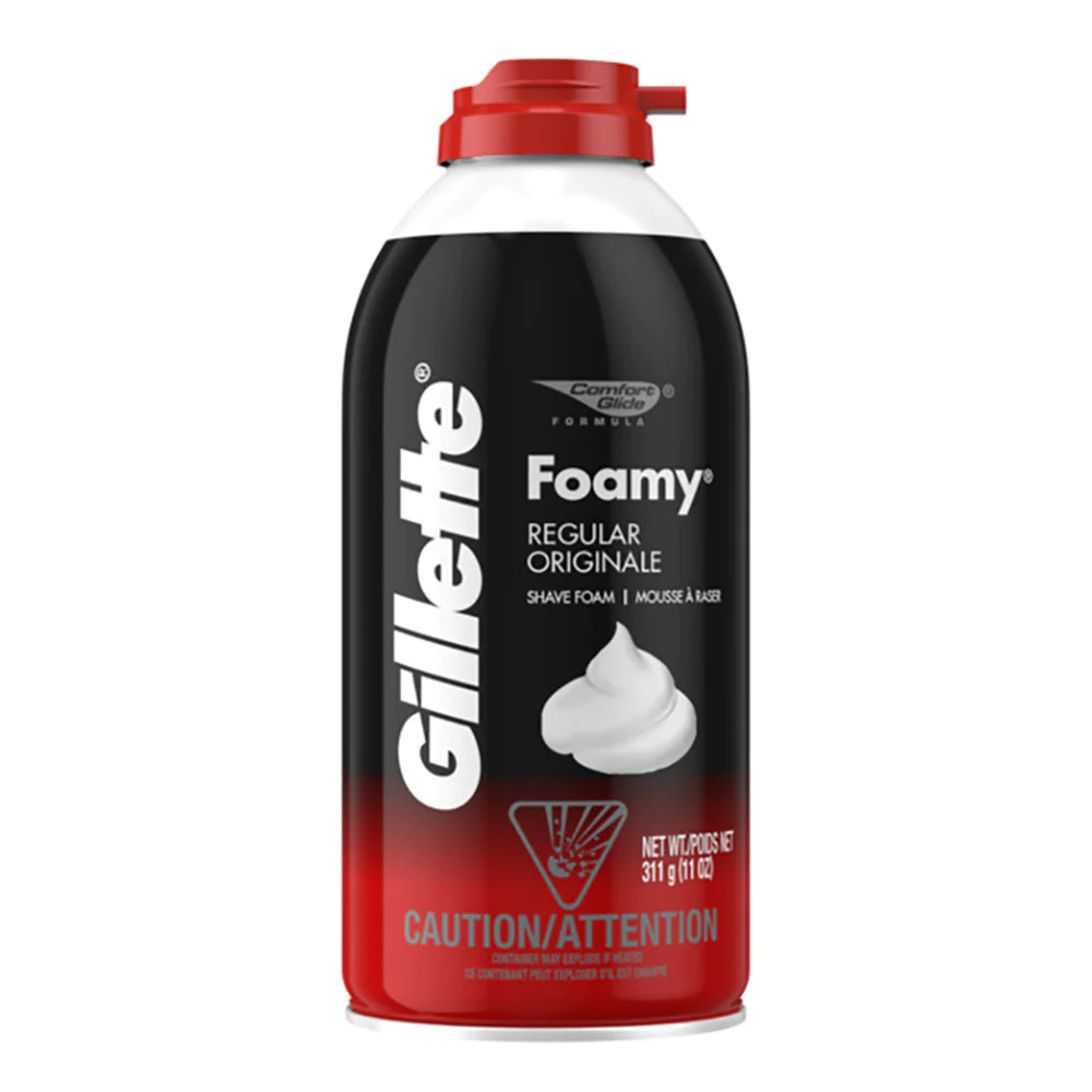 3.99 GILLETE FOAMY REGULAR SHAVE FOAM 11 OZ